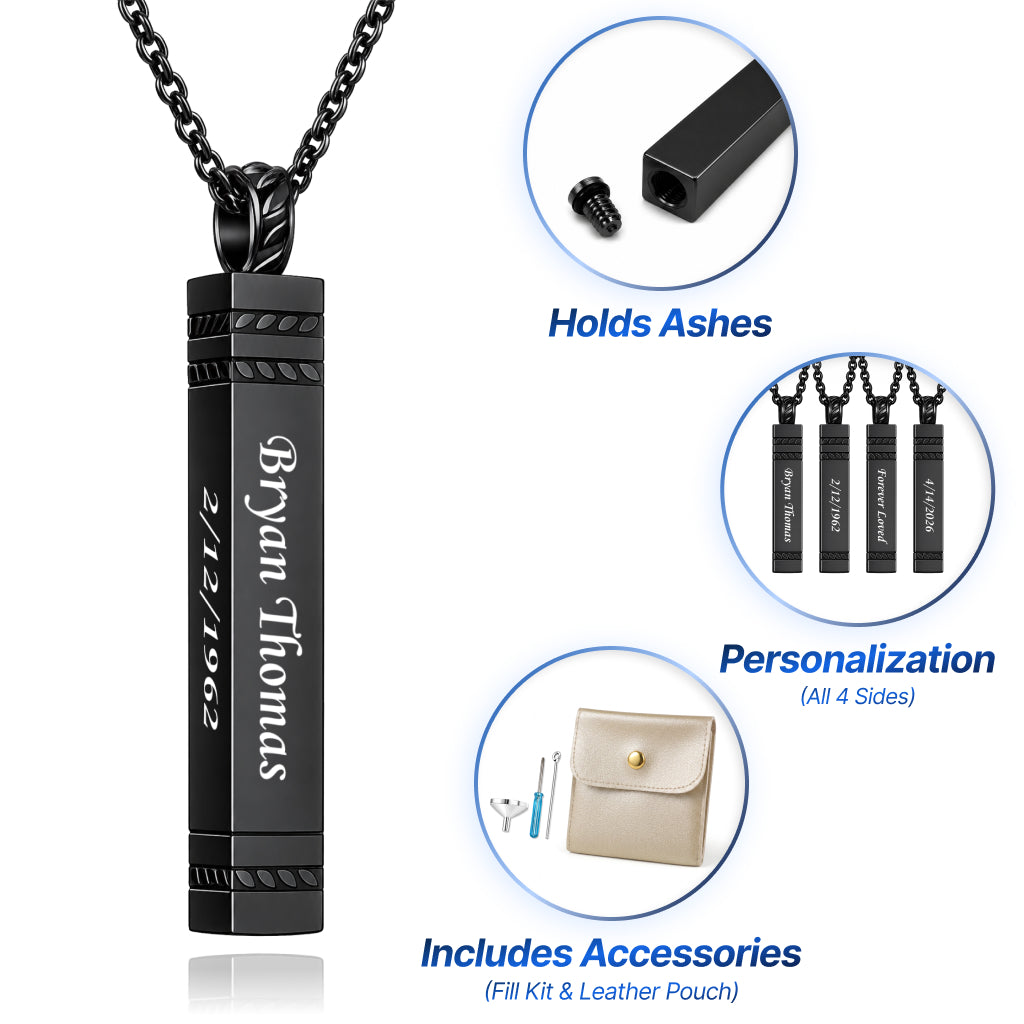 Minimalistic Bar Cremation Necklace