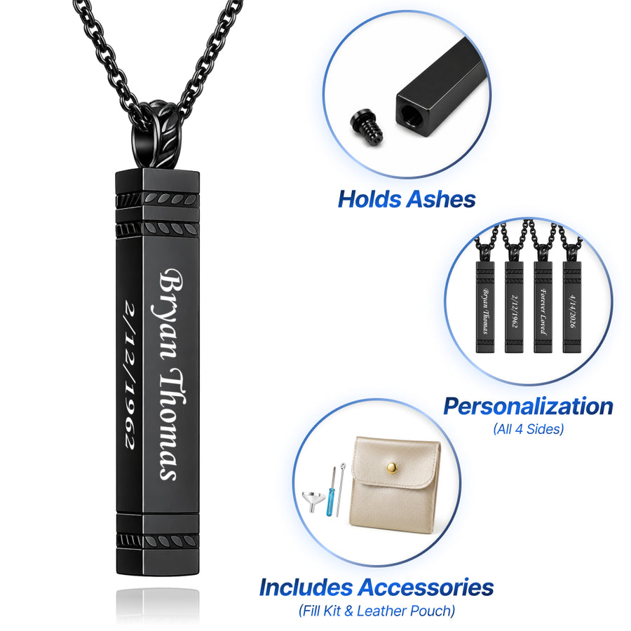 Minimalistic Bar Cremation Necklace