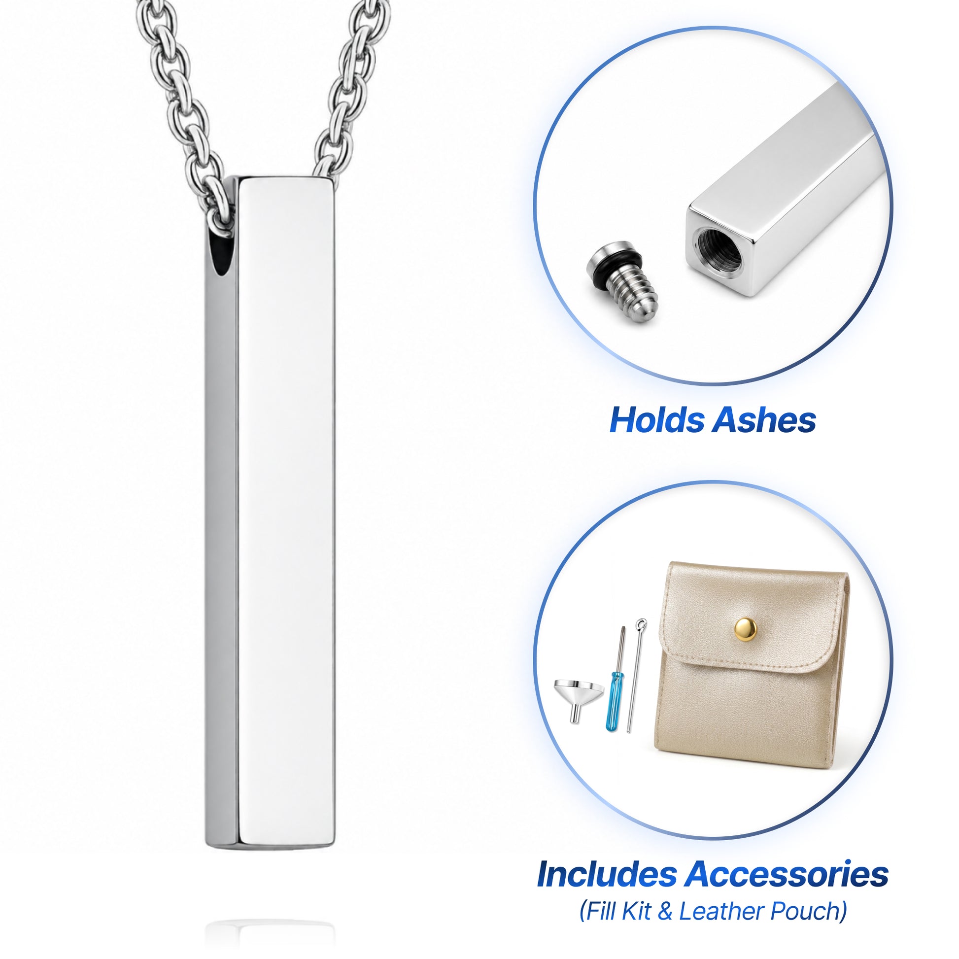 Minimalistic Bar Cremation Necklace