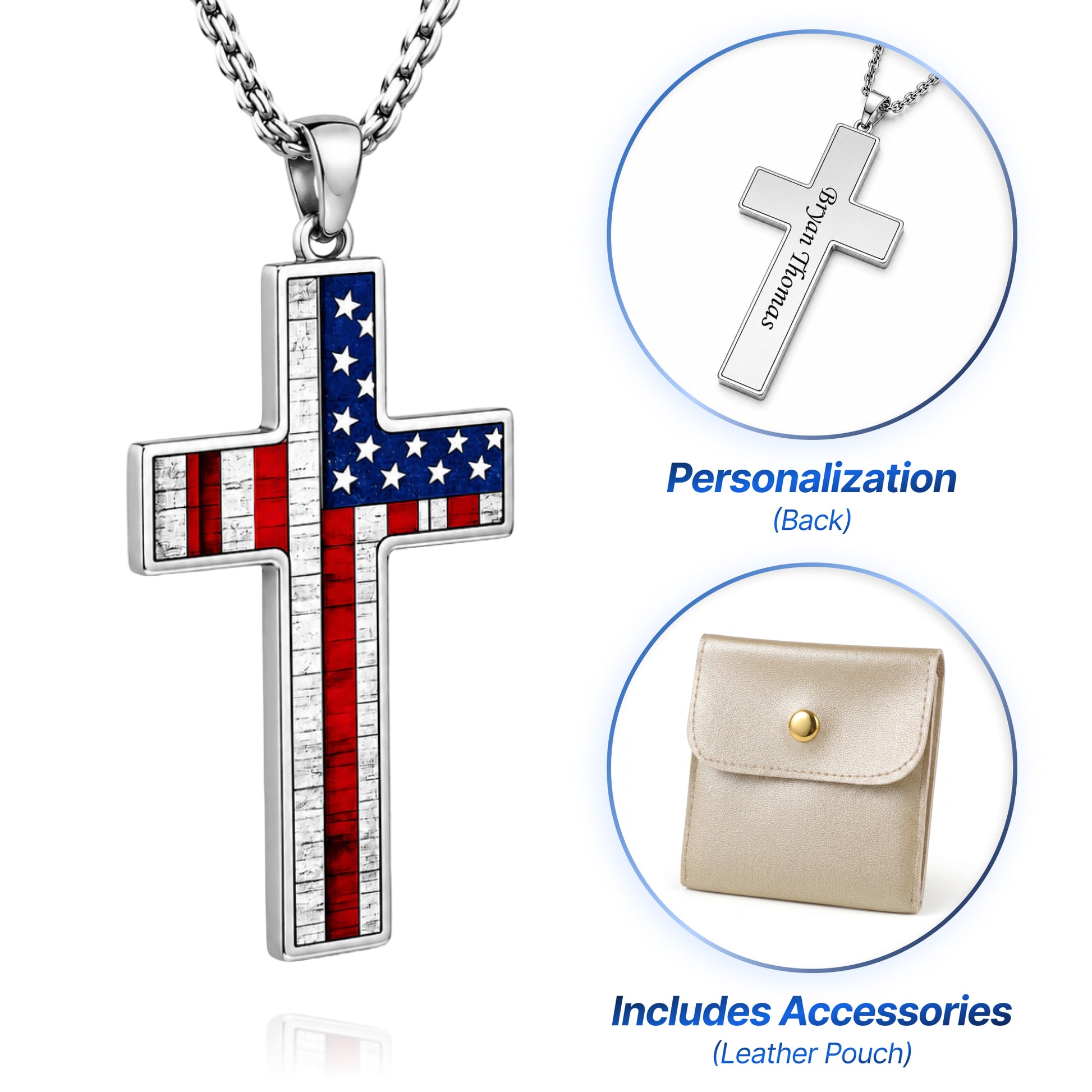 Cross Cremation Keepsake Necklace