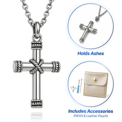 Silver Rope Cross