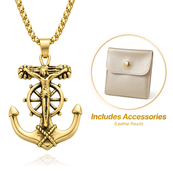 Eternal Anchor Necklace - Gold Anchor