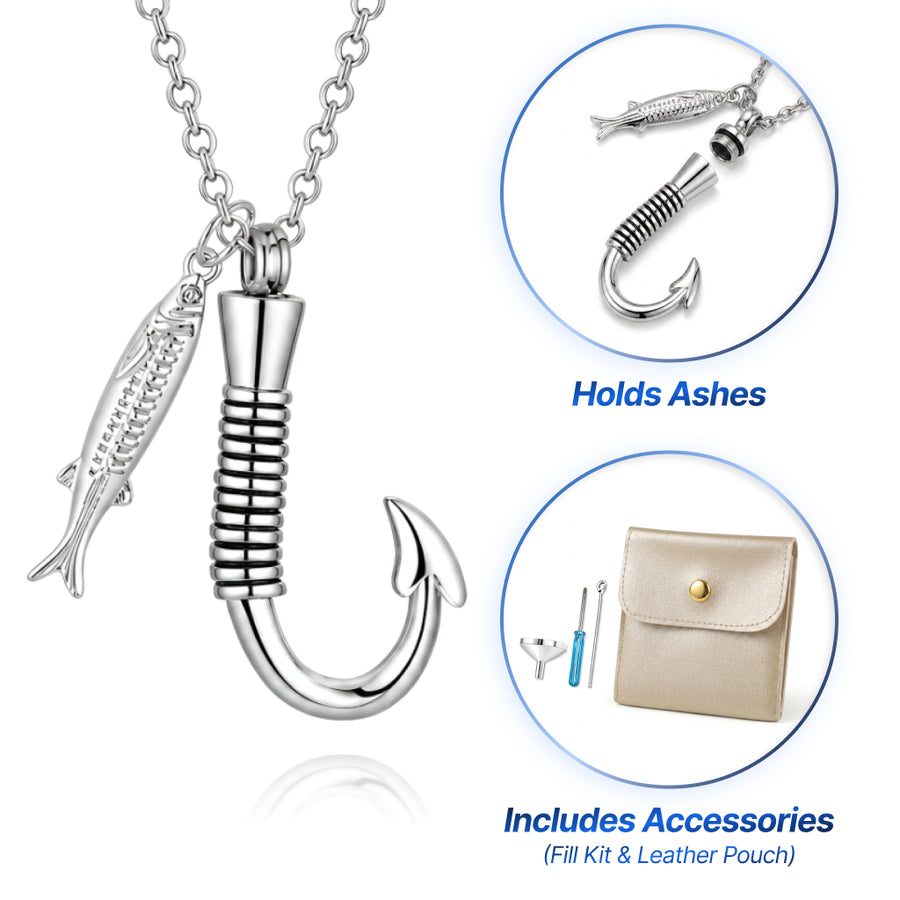 Fish-Hook Keepsake Necklace