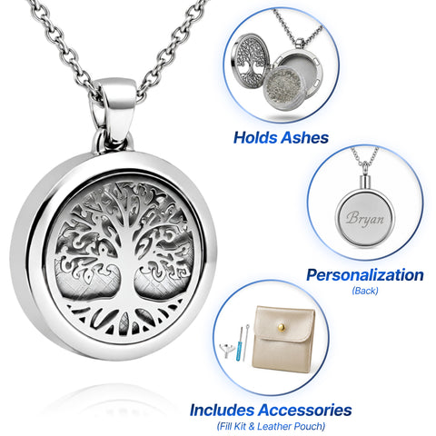Celtic Tree of Life Cremation Necklace