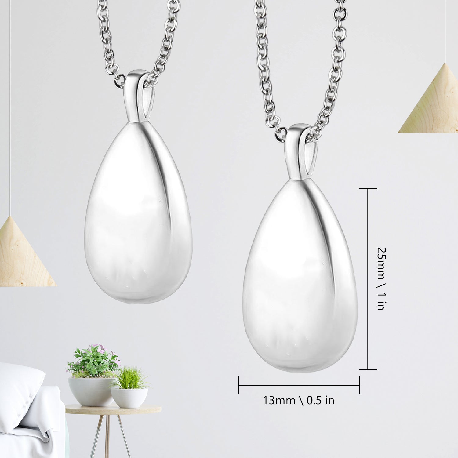 Minimalist Engravable Urn Necklace
