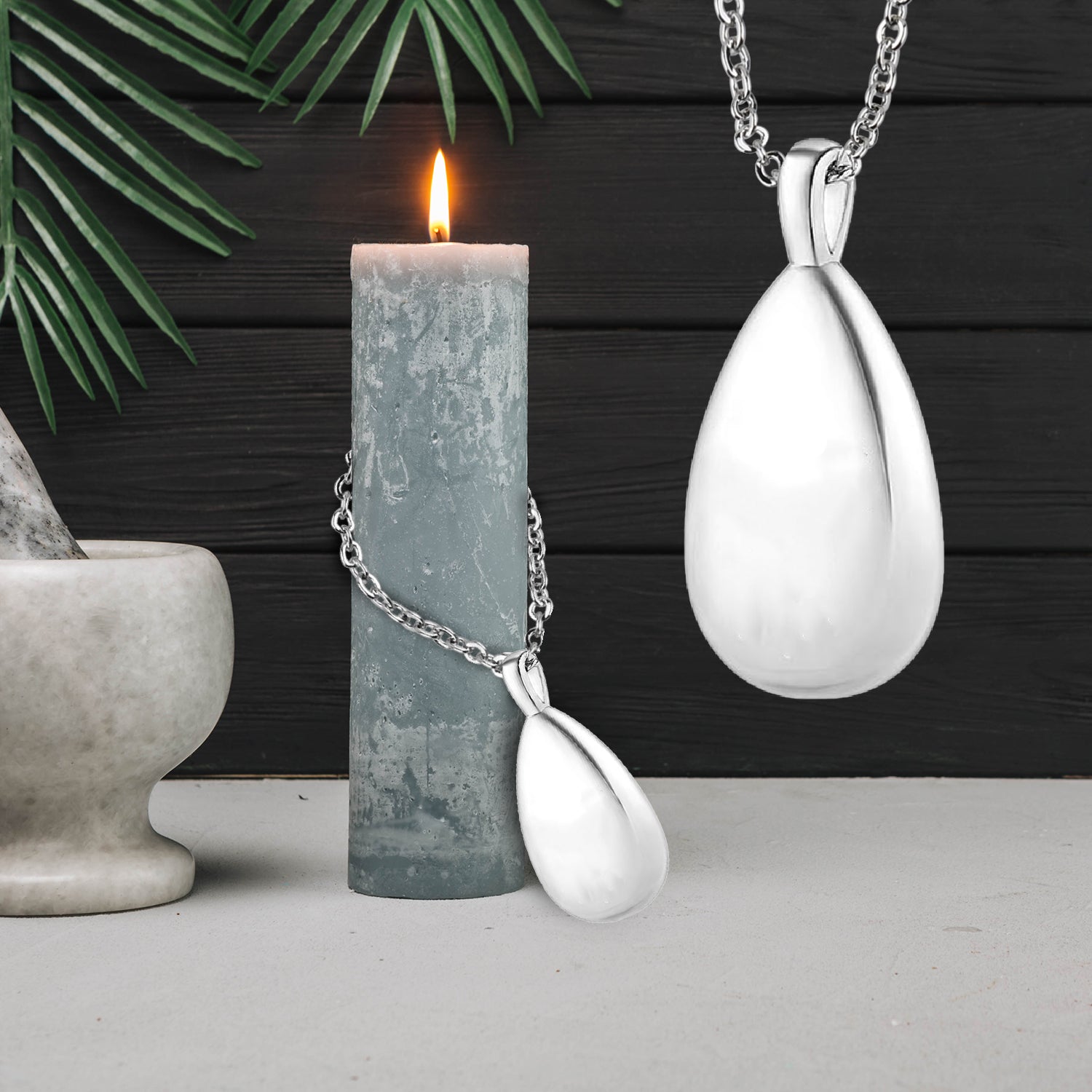 Minimalist Engravable Urn Necklace