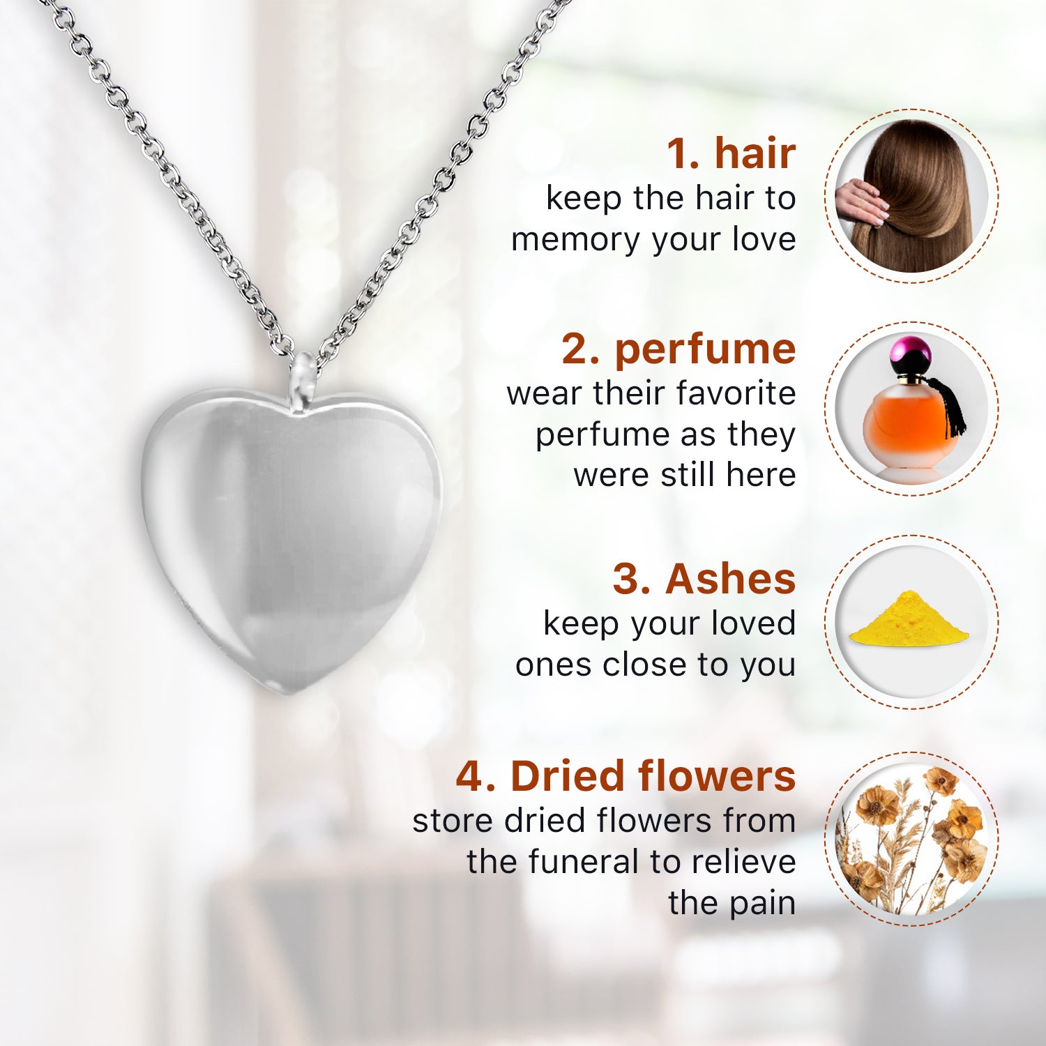 Minimalist Engravable Heart Urn Necklace