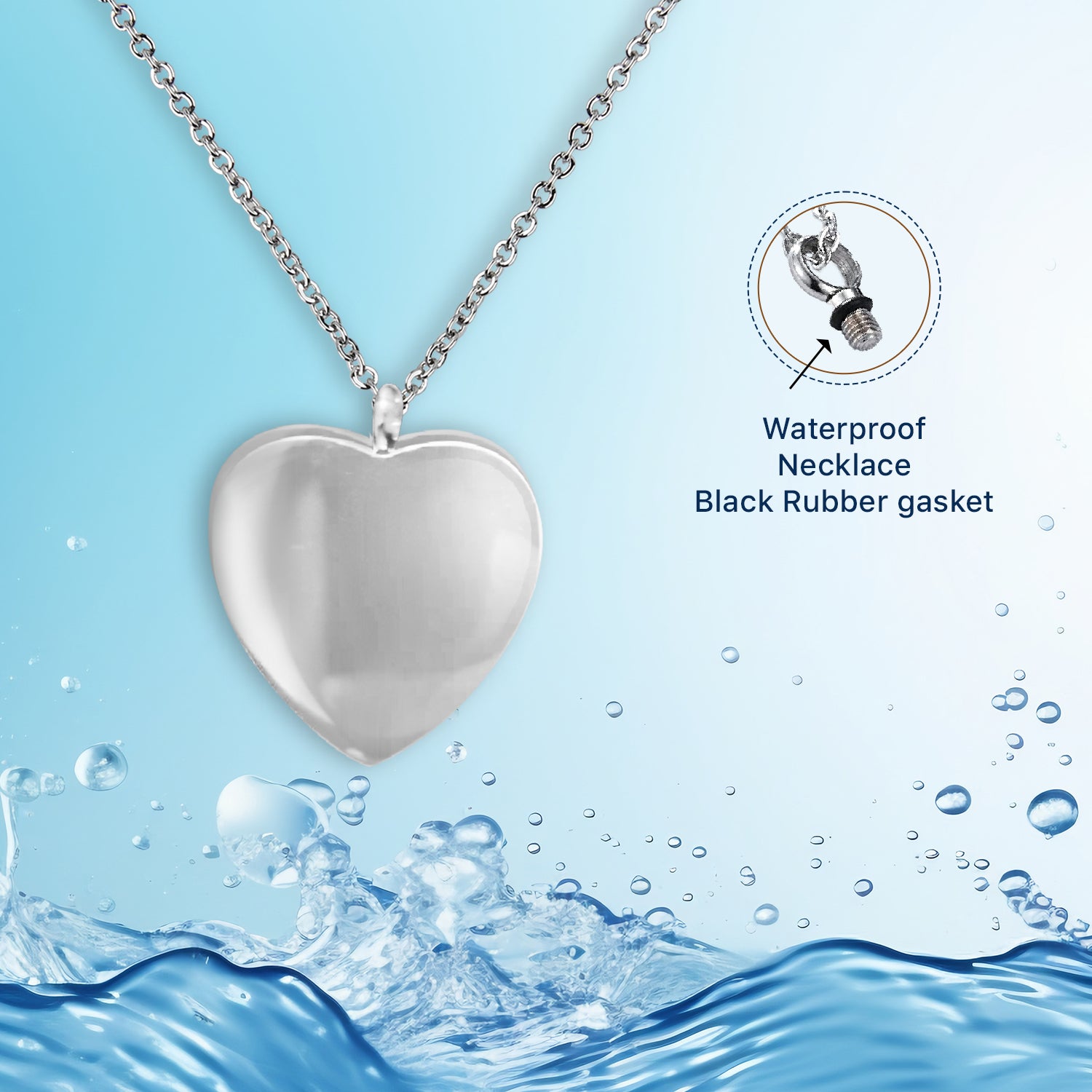 Minimalist Engravable Heart Urn Necklace
