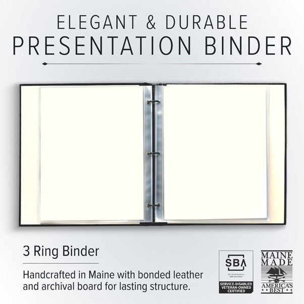 Leather Memorial Presentation Binder | Without Window