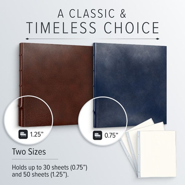 Leather Memorial Presentation Binder | Without Window