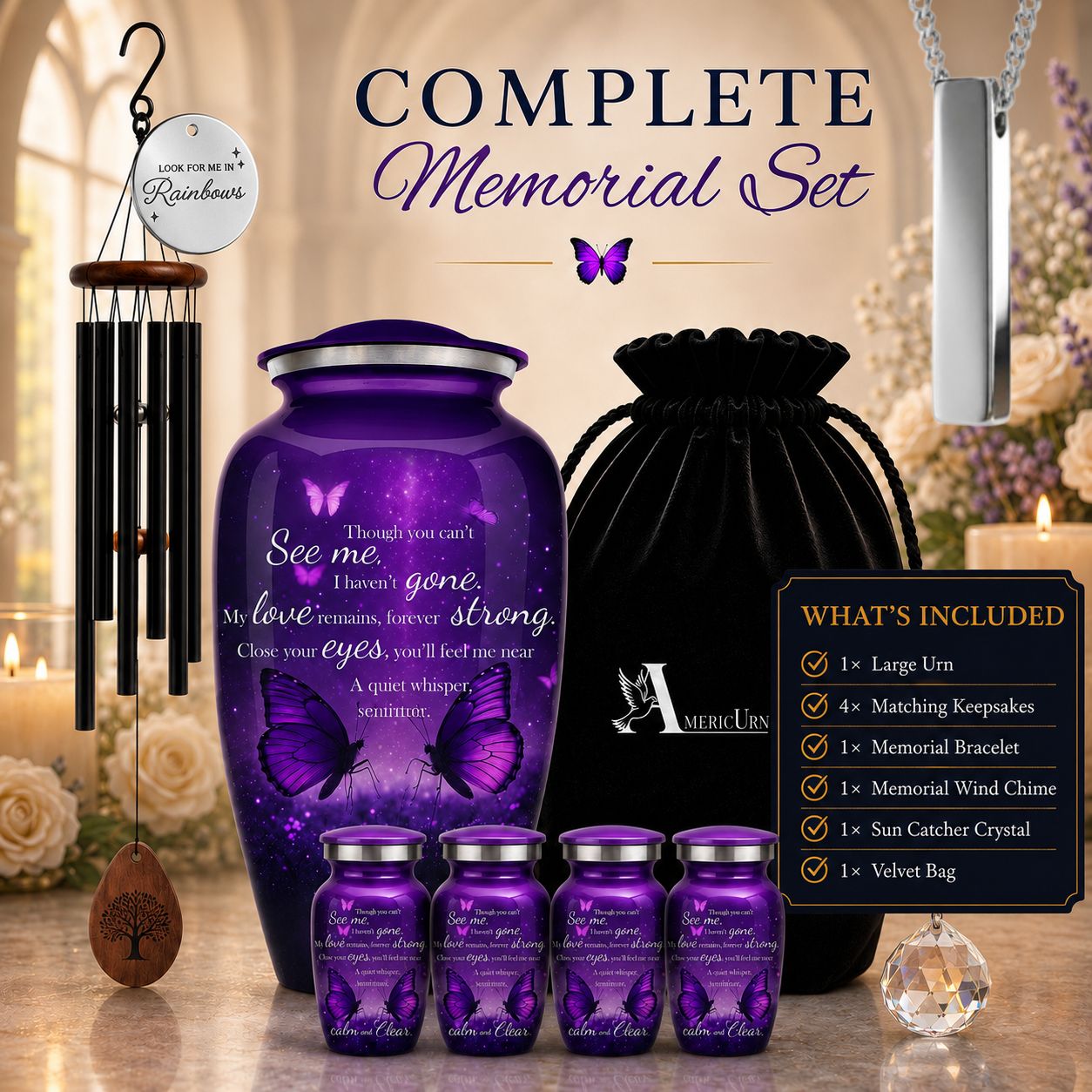 Butterfly Image Cremation Urn