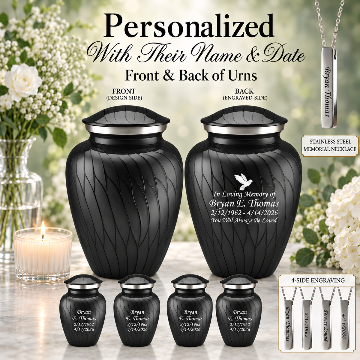 Serenity Curve Pearl Urn