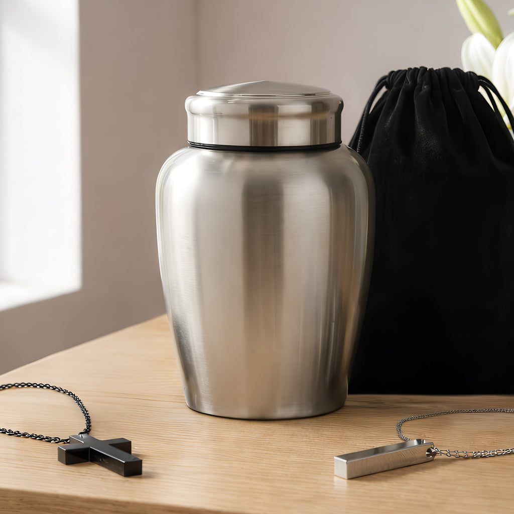 Stainless Steel Cremation Urn Set