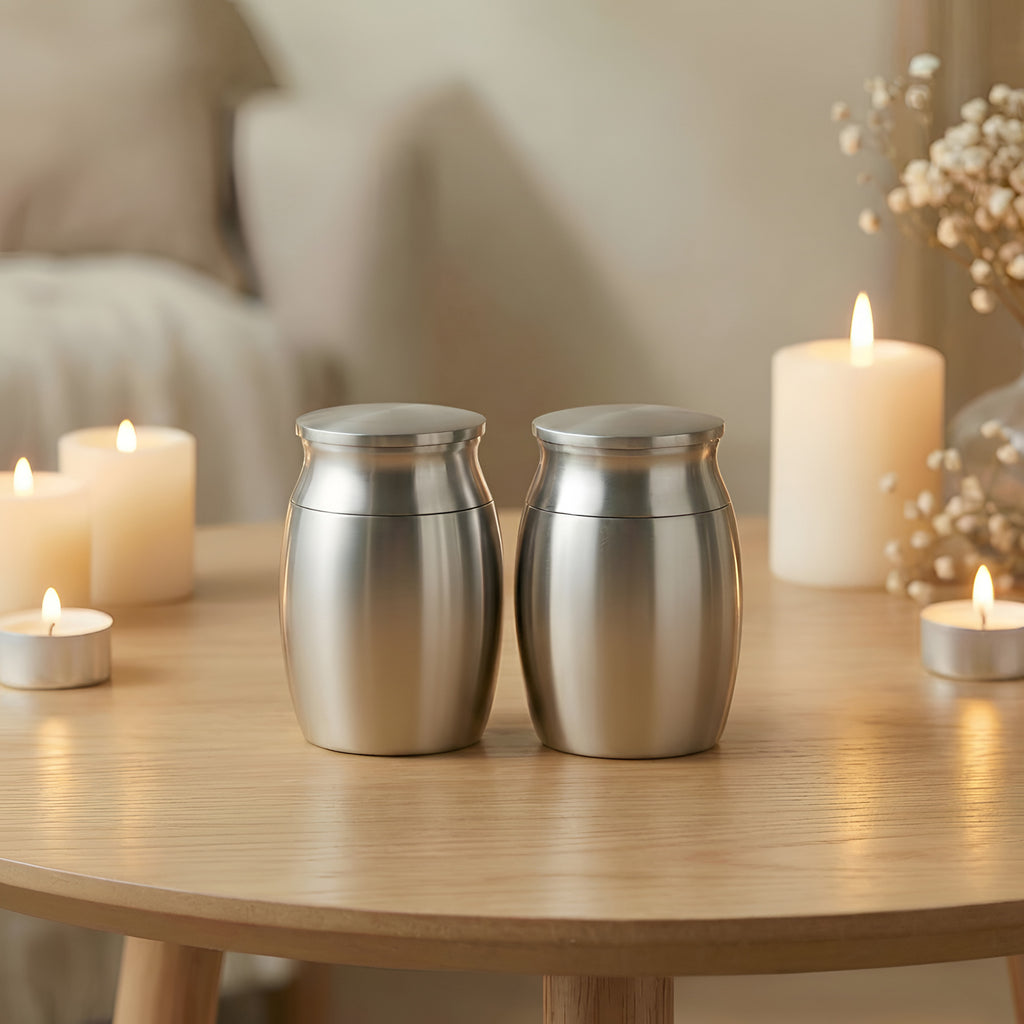 Stainless Steel Cremation Urn Set