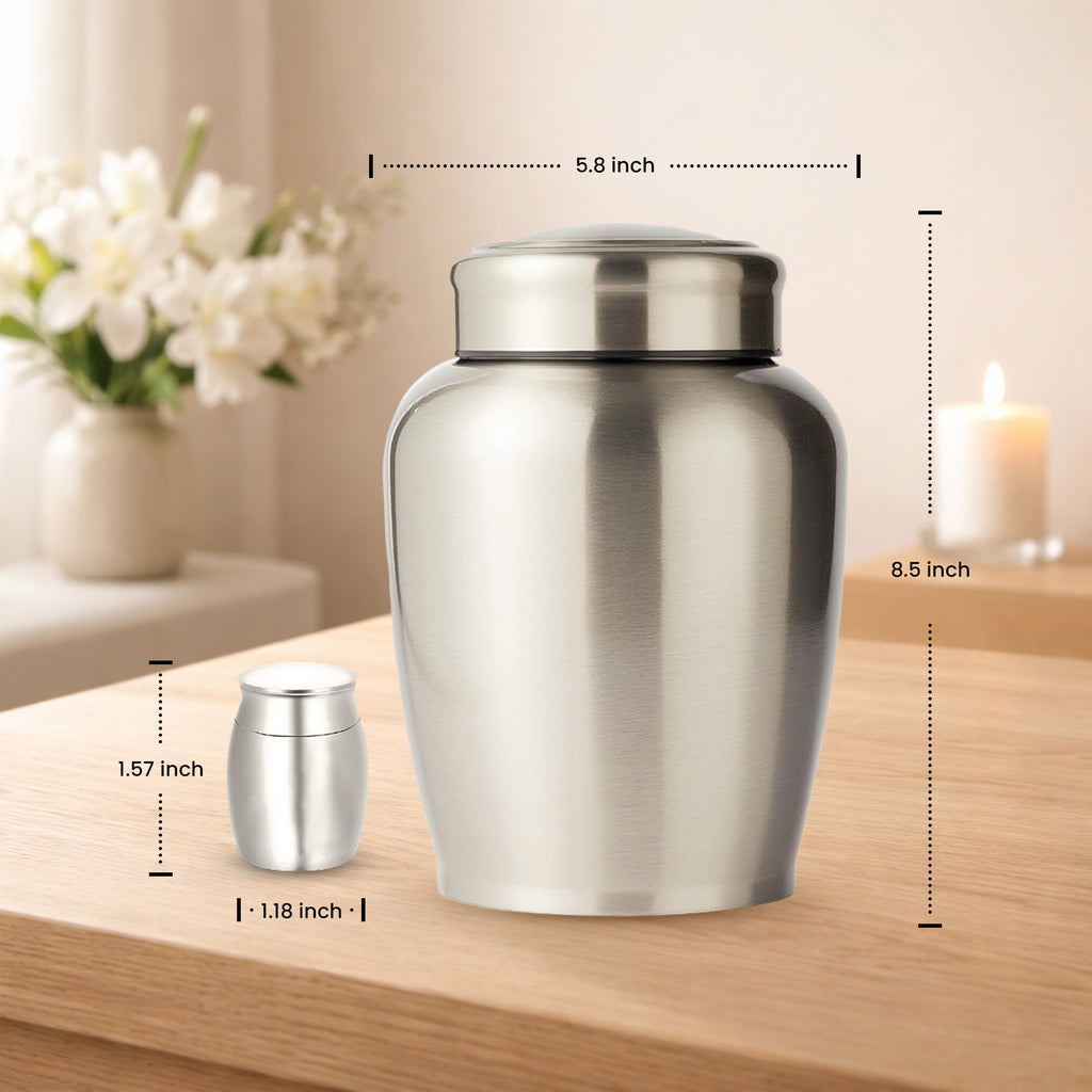Stainless Steel Cremation Urn Set
