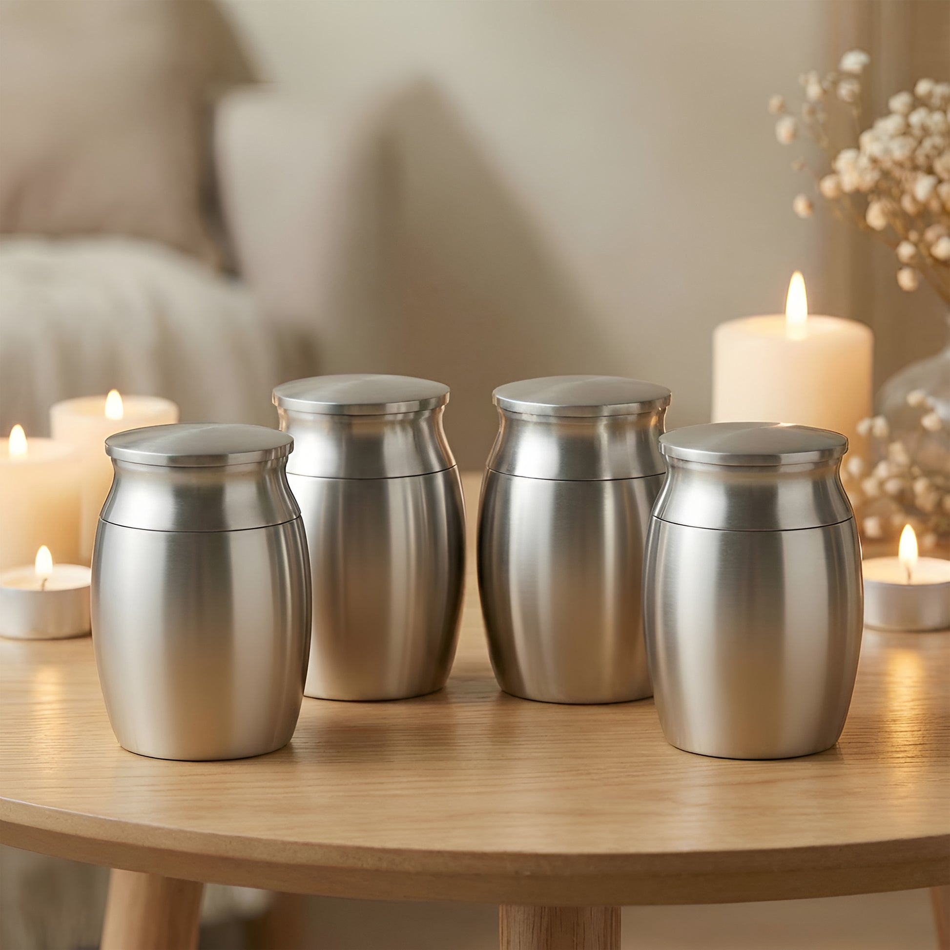 Stainless Steel Cremation Urn Set