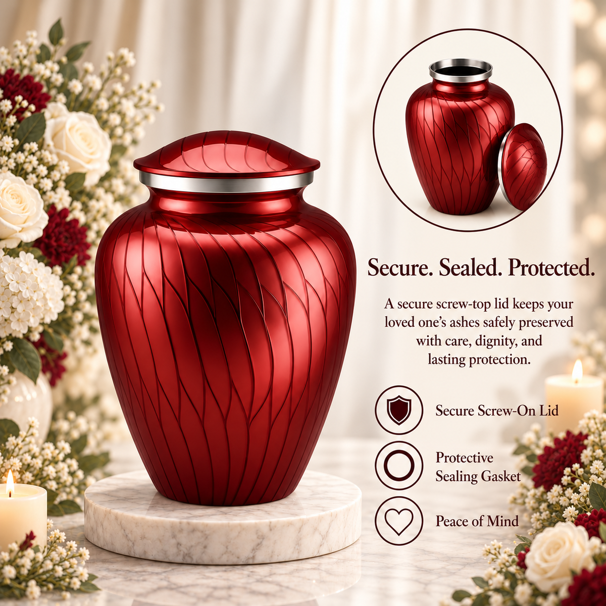 Serenity Curve Pearl Urn