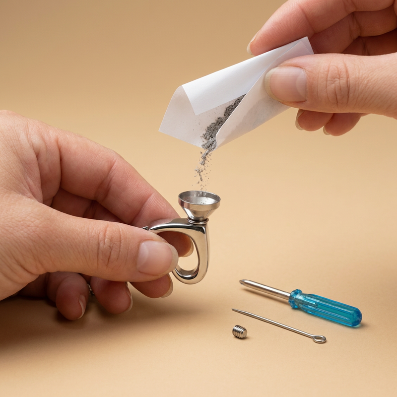 Filling the necklace at home