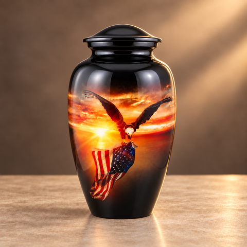 American Flag Tribute Urn