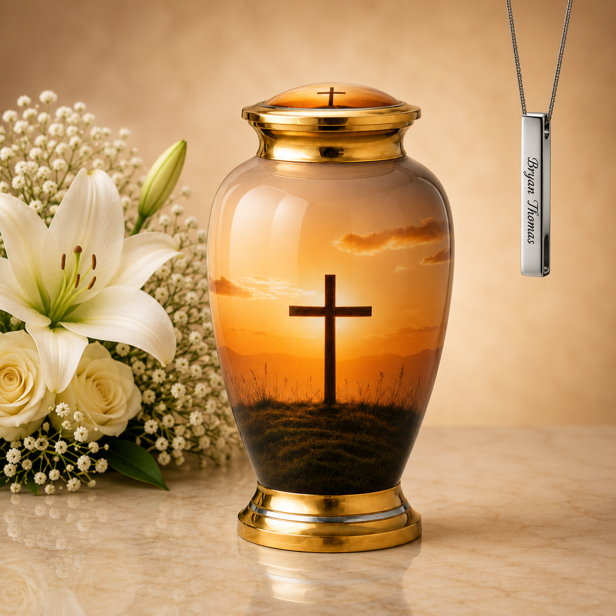 Cross Cremation Urn