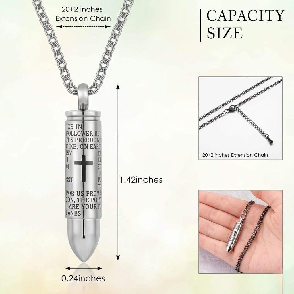 Bullet Keepsake Necklace