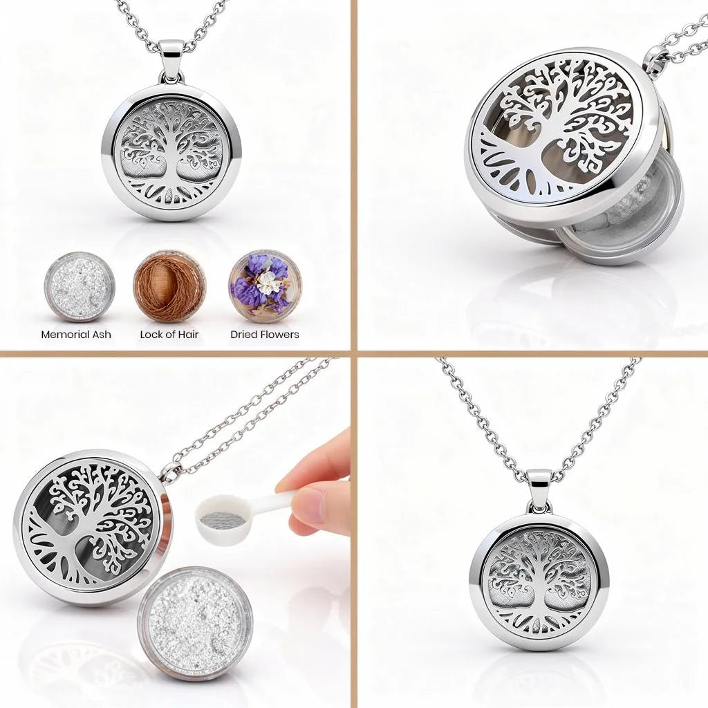 Celtic Tree of Life Cremation Necklace