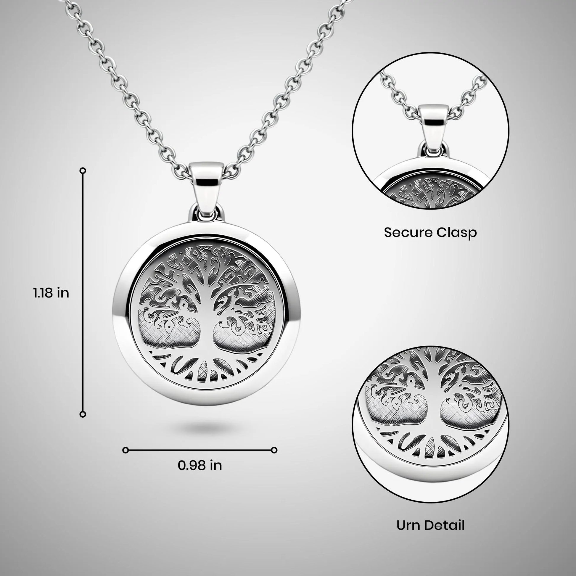 Celtic Tree of Life Cremation Necklace