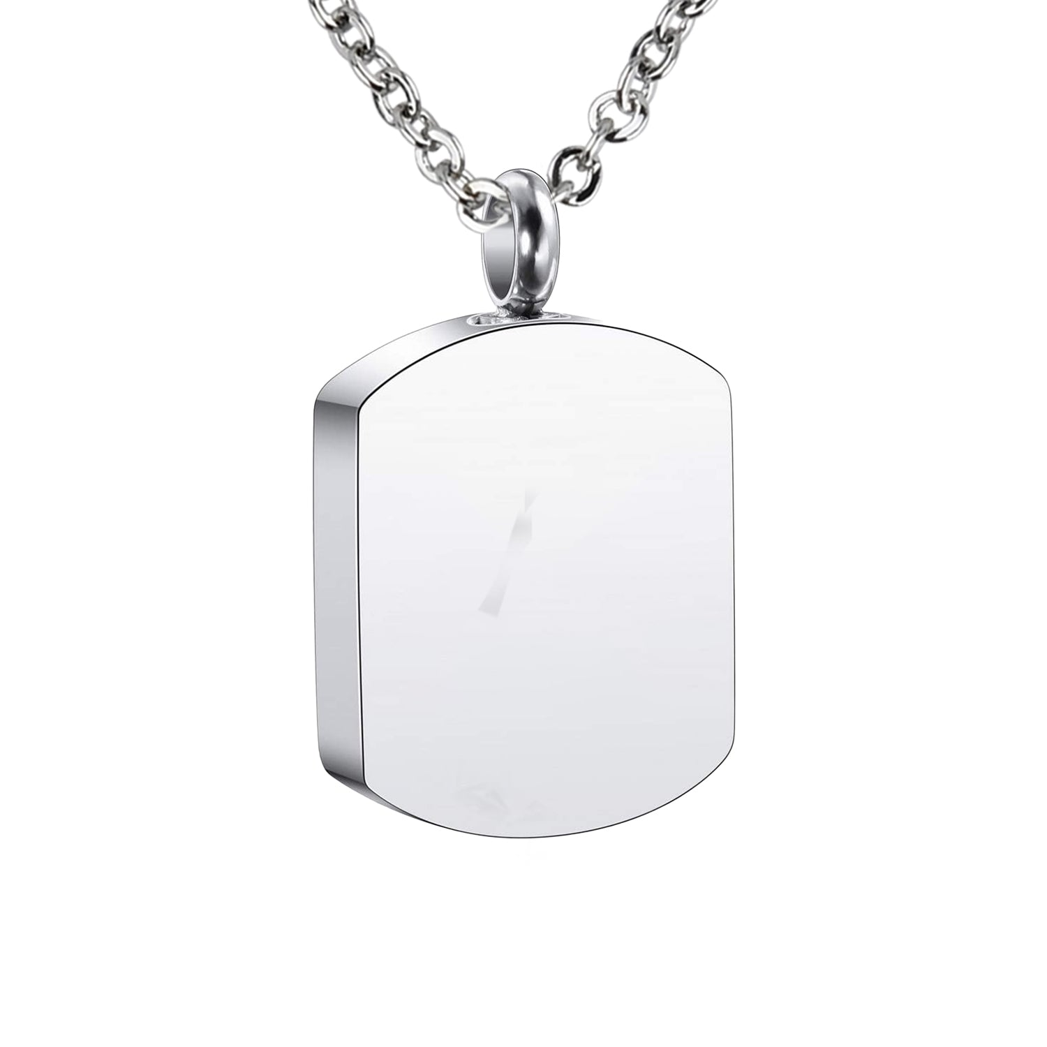 Minimalist Engravable Dog Tag Urn Necklace
