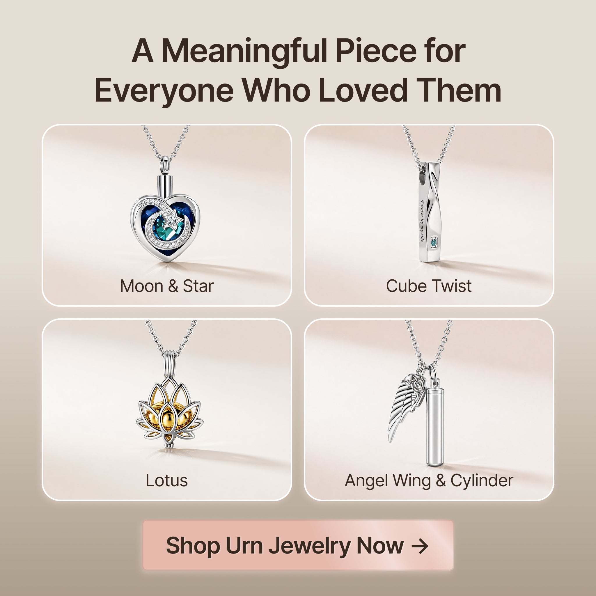 Premium Lotus Urn Memorial Necklace