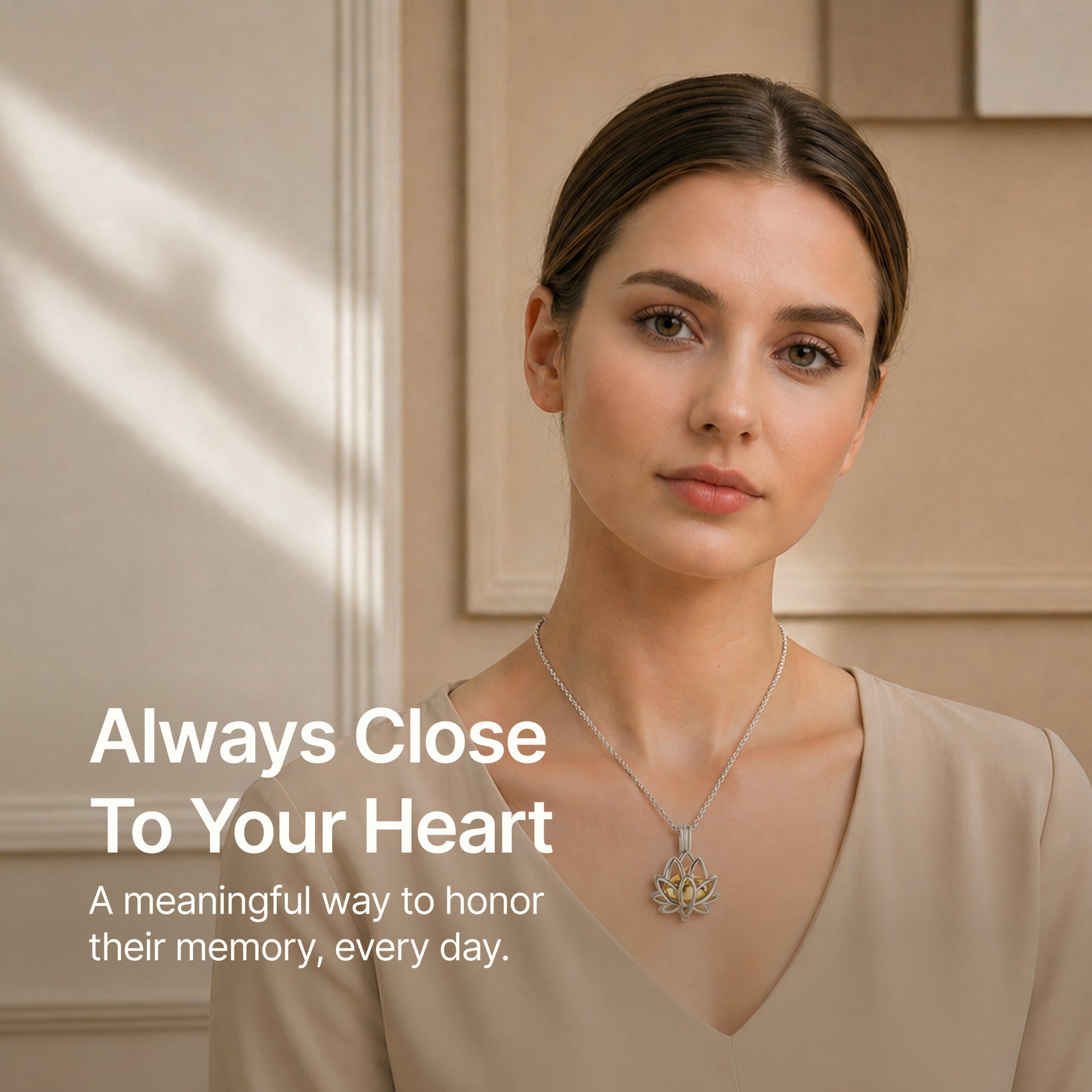 Premium Lotus Urn Memorial Necklace