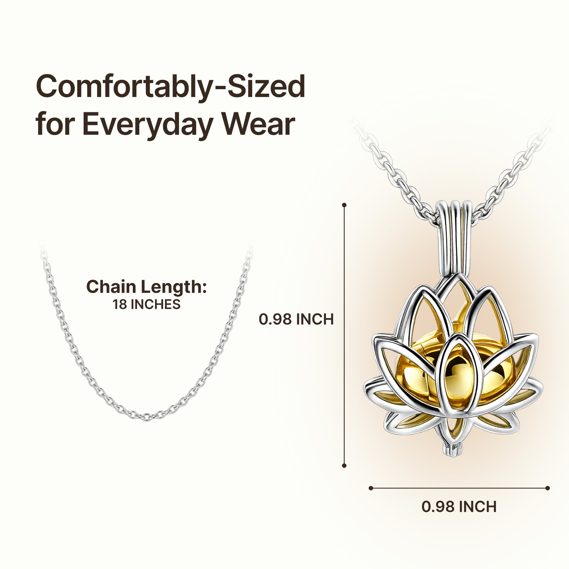 Premium Lotus Urn Memorial Necklace