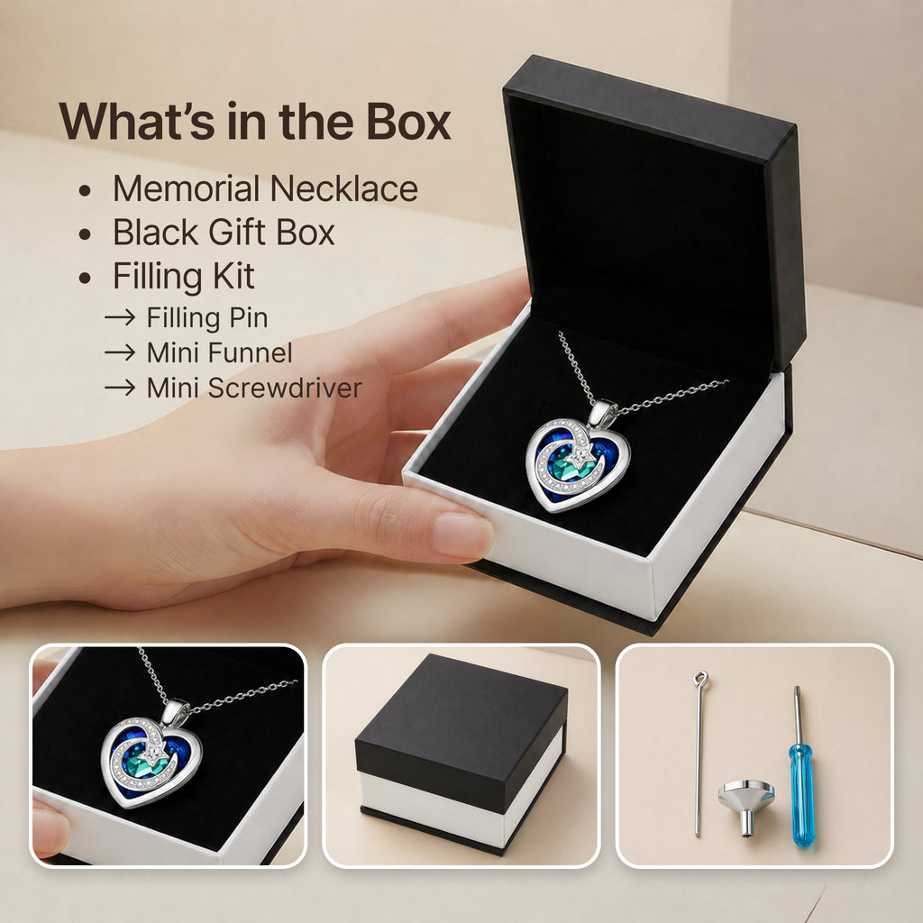 Premium Moon And Star Crystal Necklace