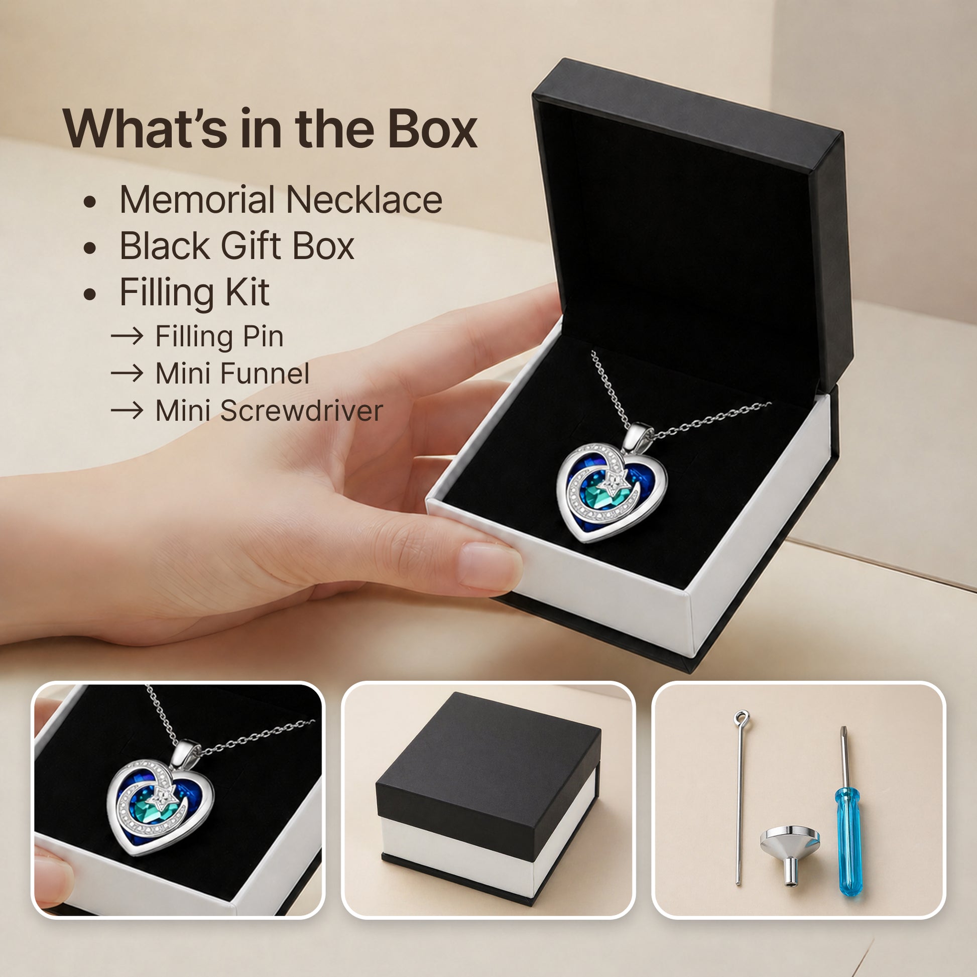 Premium Moon And Star Crystal Necklace