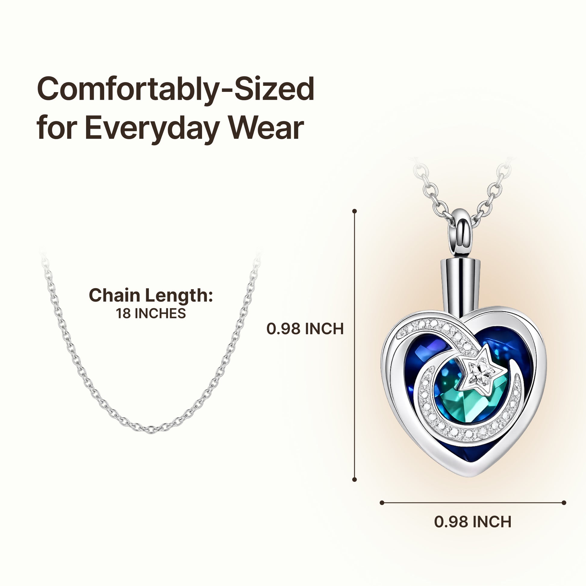 Premium Moon And Star Crystal Necklace