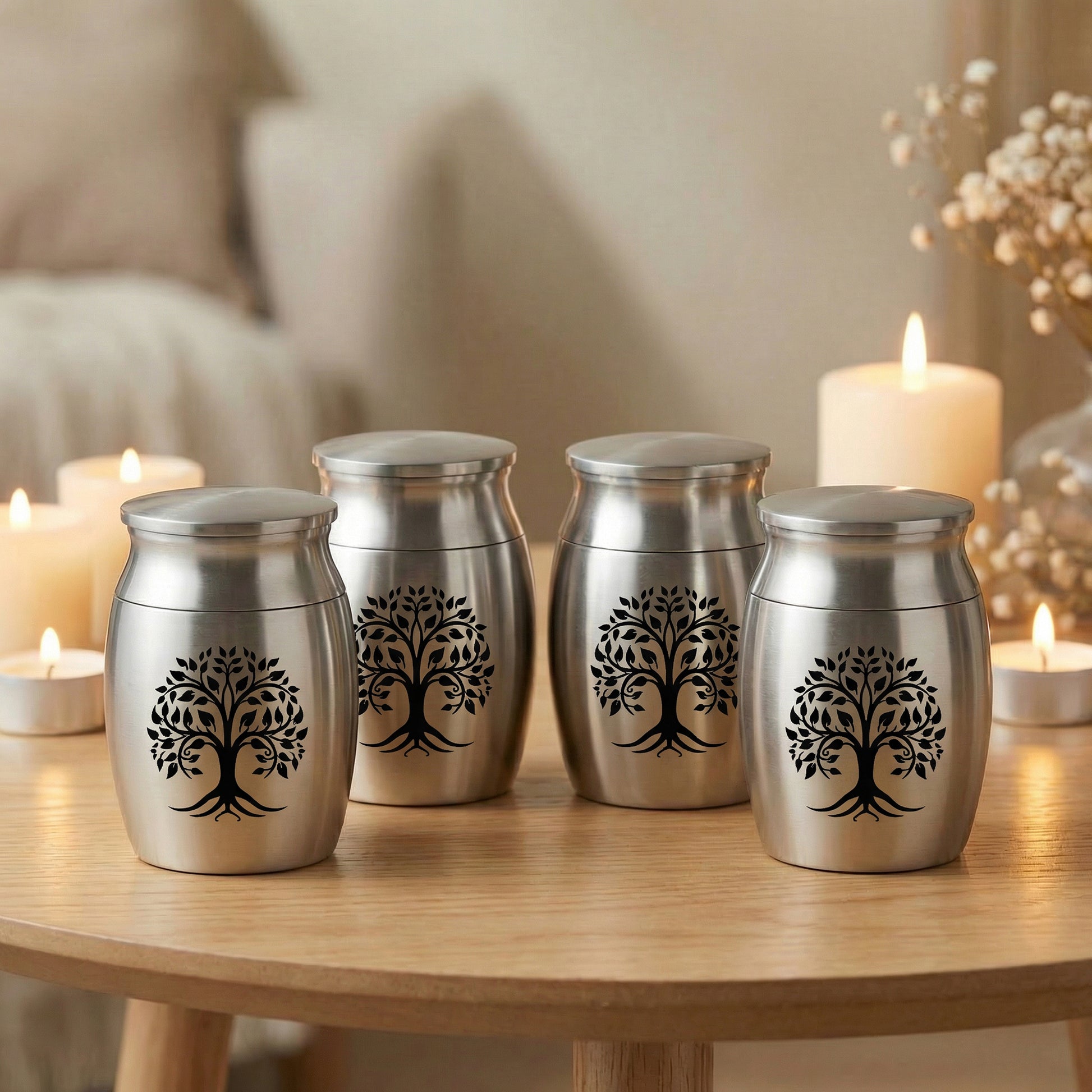 Stainless Steel Cremation Urn Set