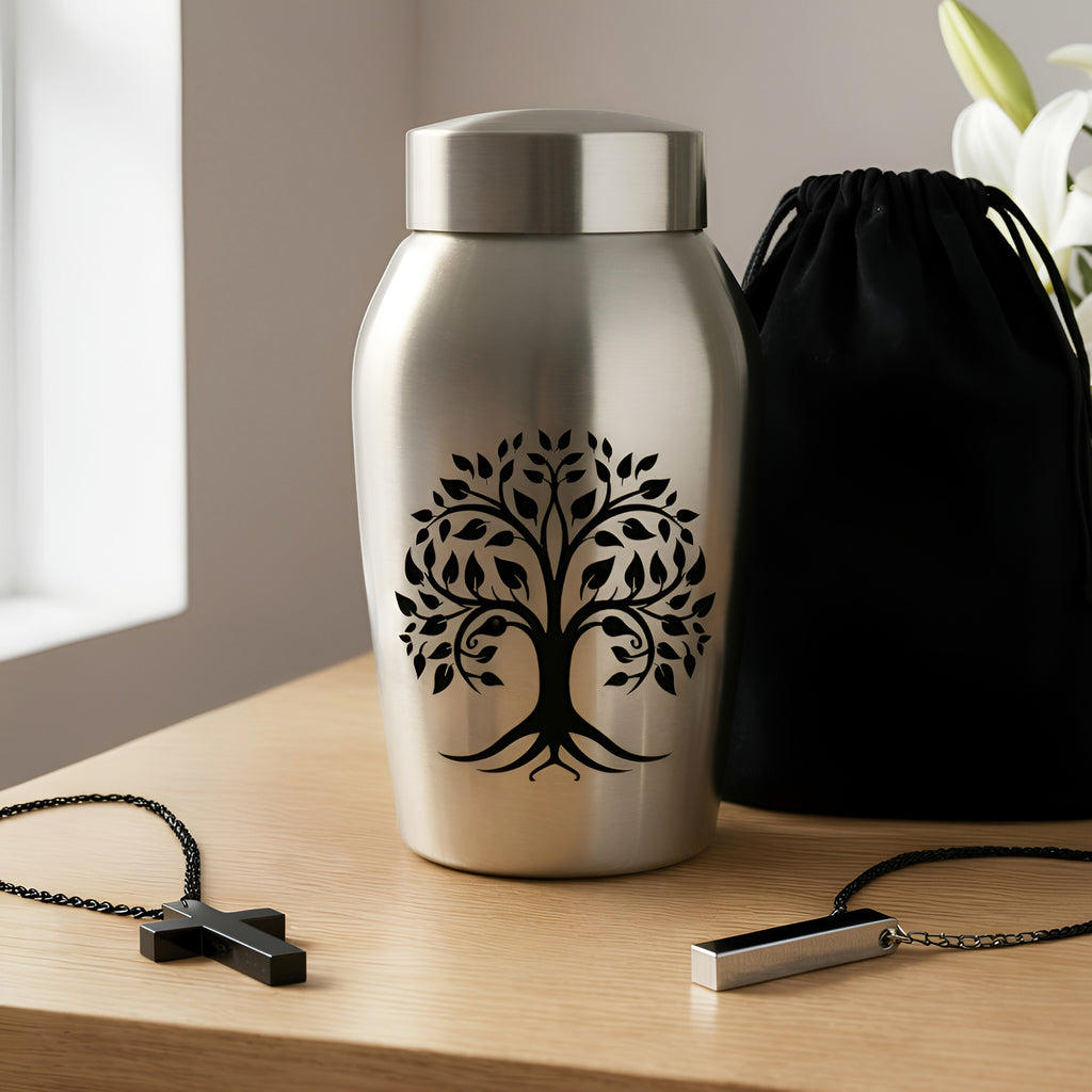Stainless Steel Cremation Urn Set