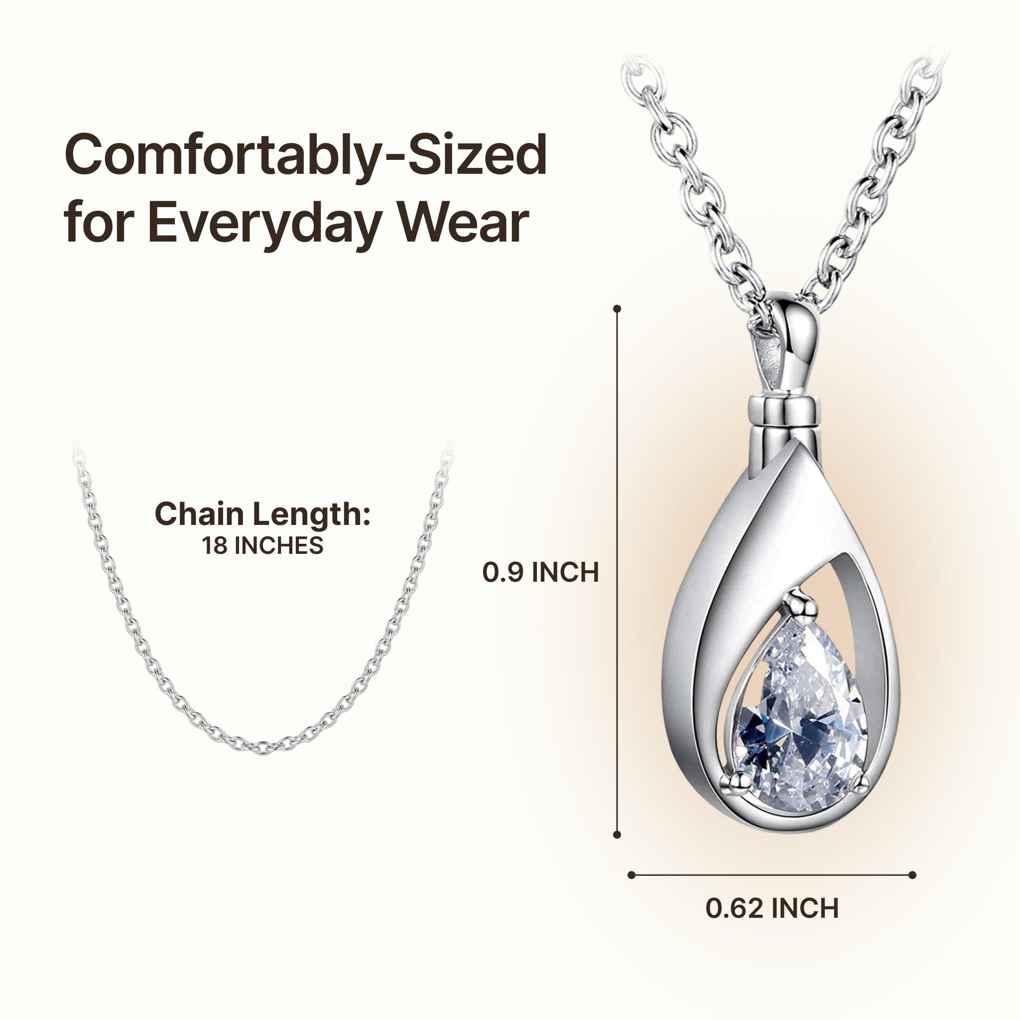 Premium Titanium Steel Cremation Necklace