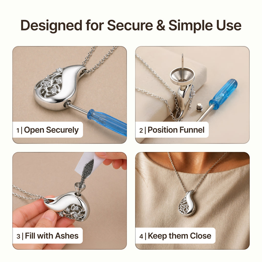 Premium Titanium Steel Cremation Necklace