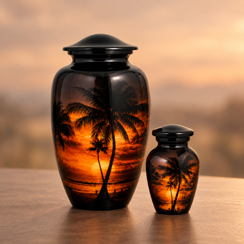 Serene Sunset Memorial Urn