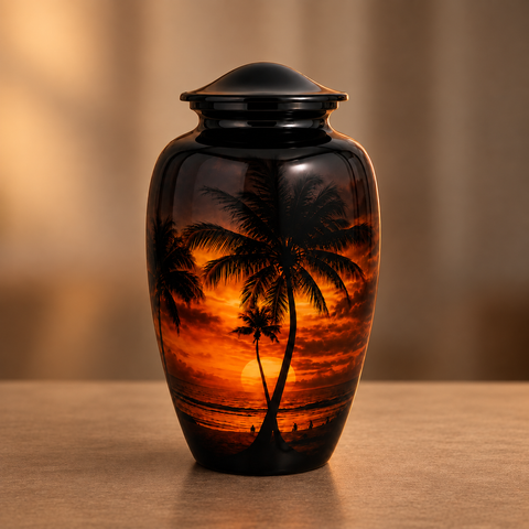 Serene Sunset Memorial Urn