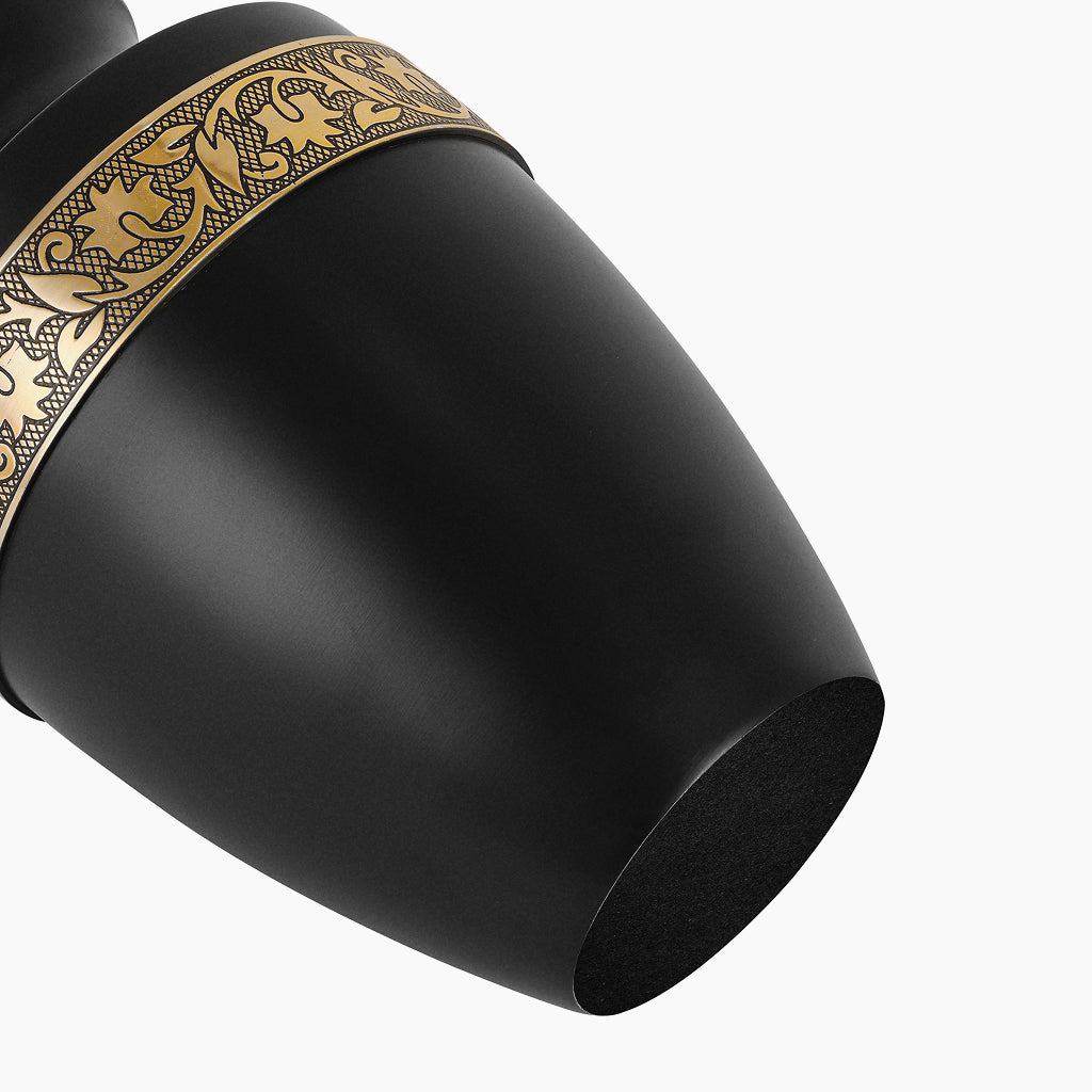 Black & Gold Engraved Grecian Urn