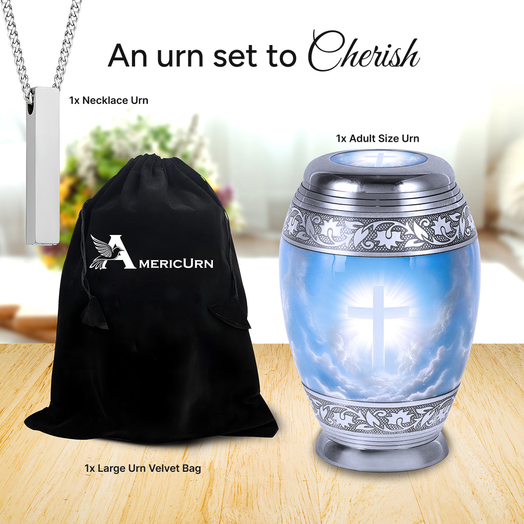 Cross Image Urn