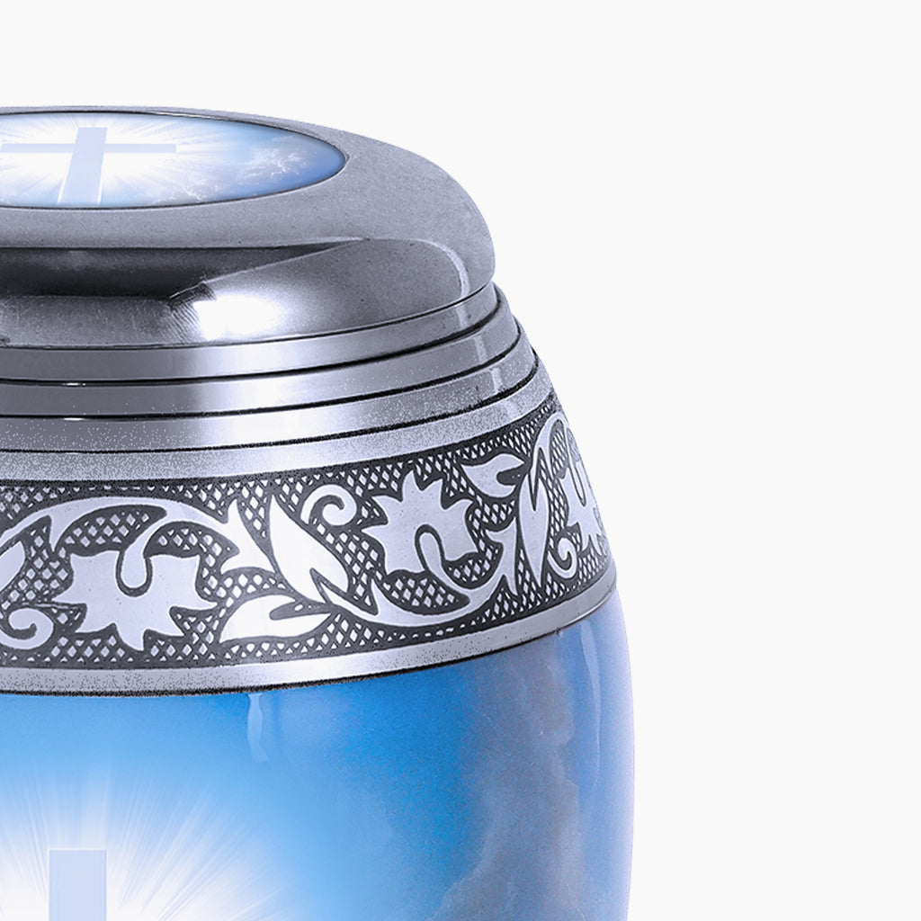 Cross Image Urn