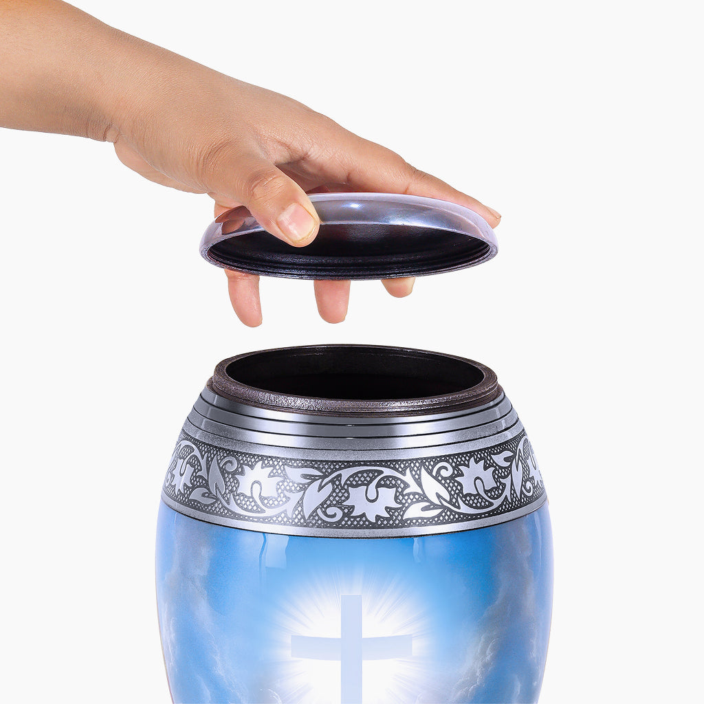 Cross Image Urn