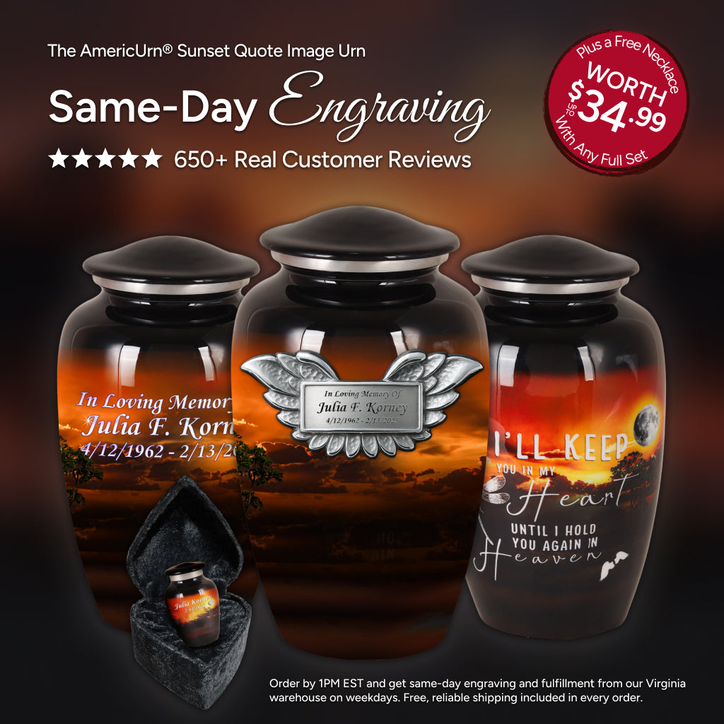 Sunset Quote Image Cremation Urn