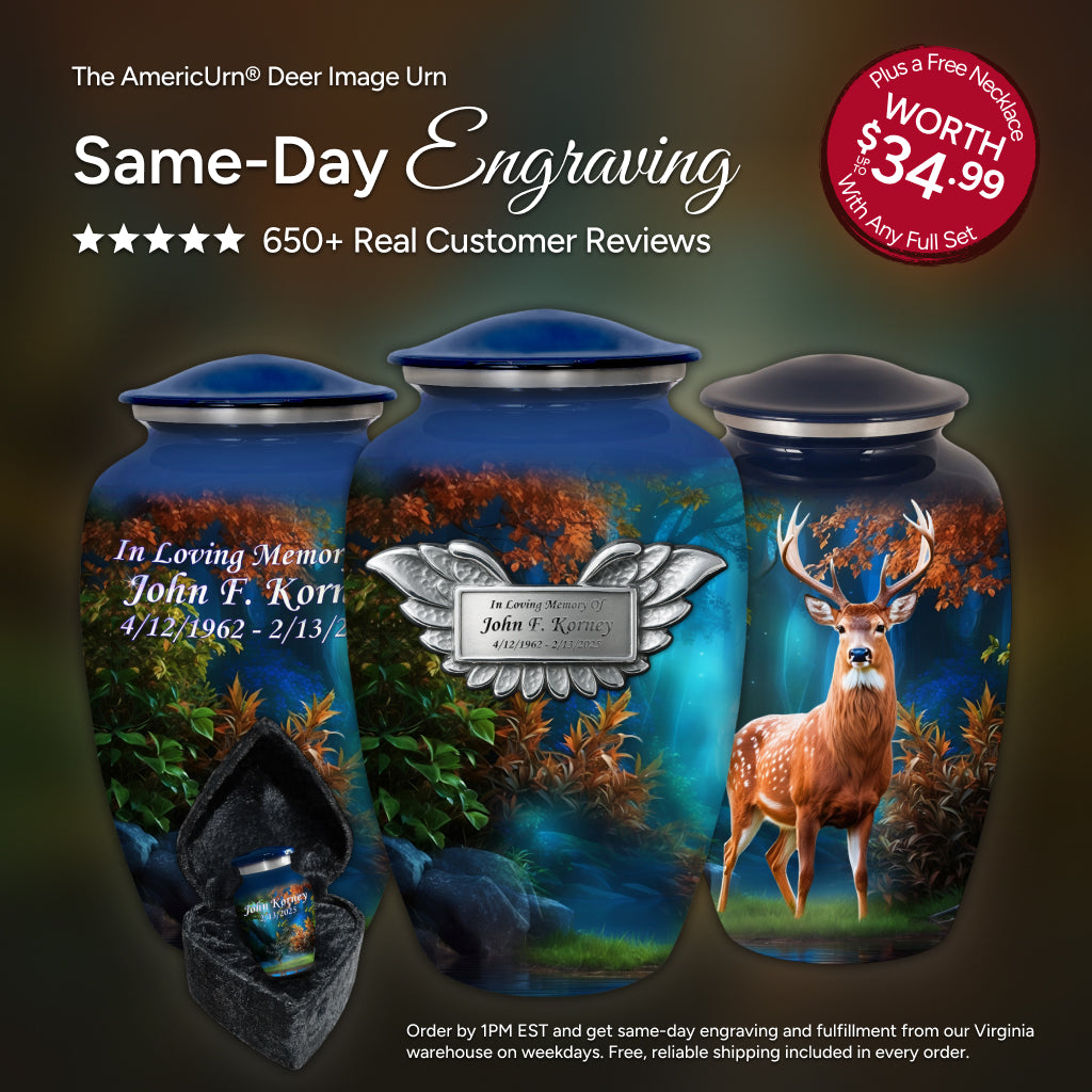 Deer Image Urn