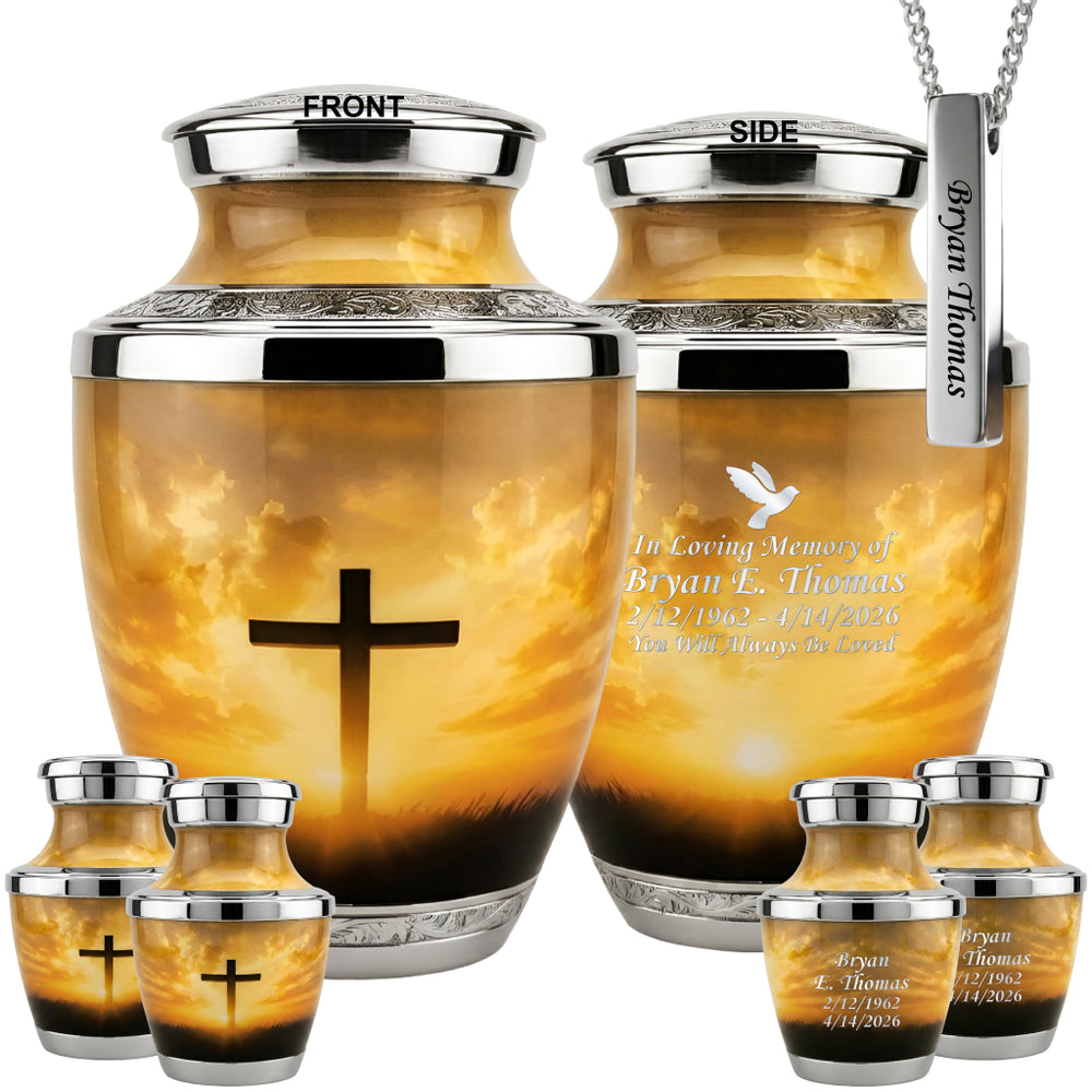 Cross Image Cremation Urn