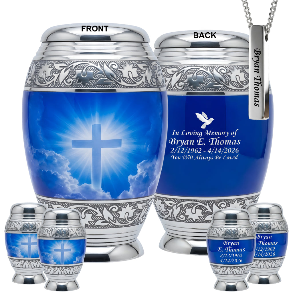 Cross Image Cremation Urn