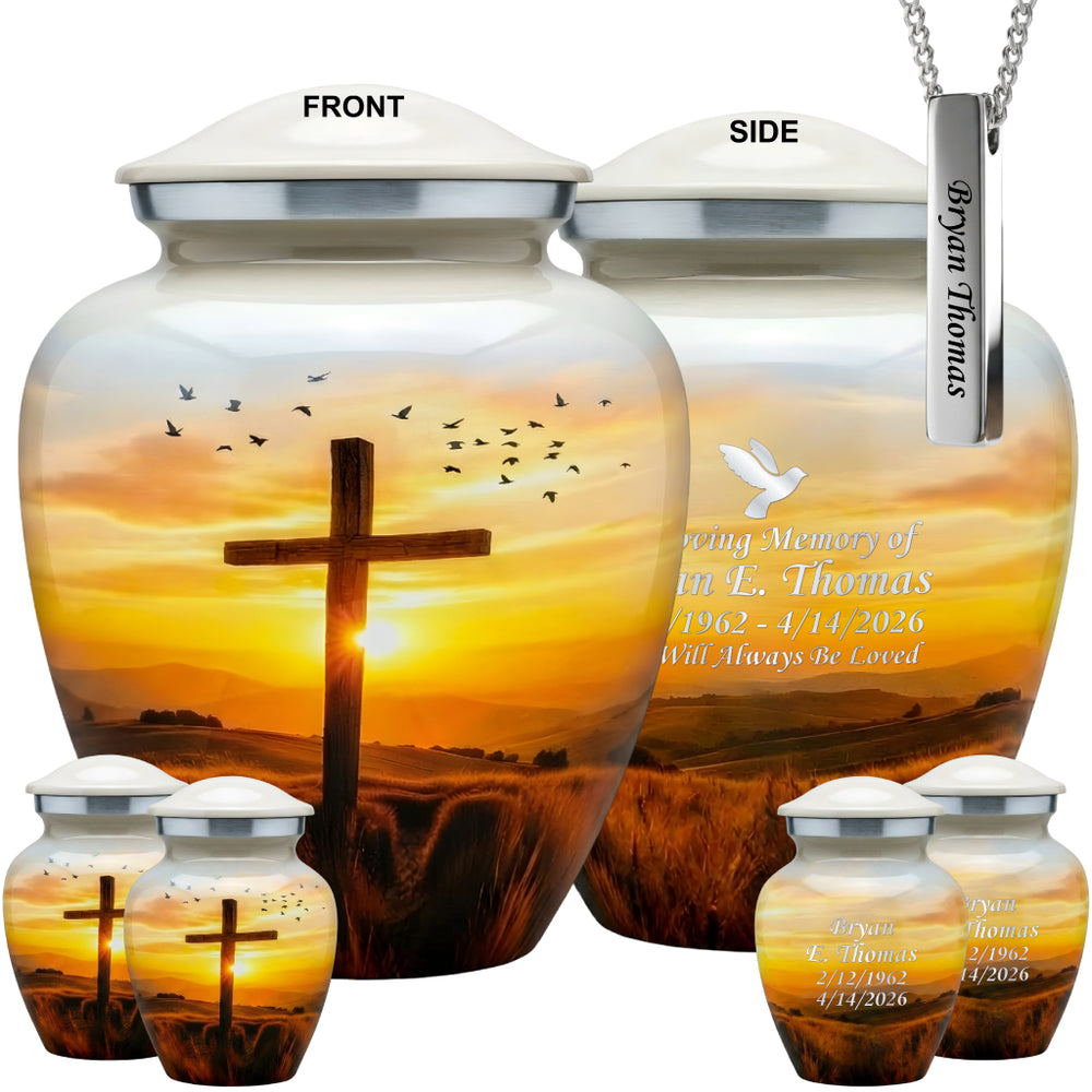 Cross Image Cremation Urn