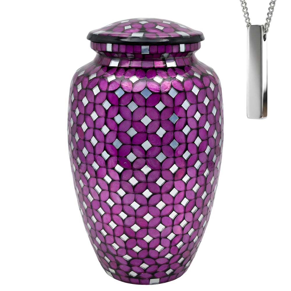Elegant Mosaic Cremation Urn